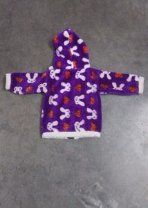 Cute Purple Bunny Kids' Hoodie
