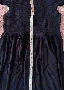 Half Shoulder Black Frock