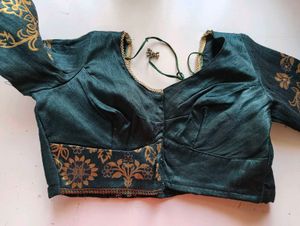 Gray Blouse with Mirror Details