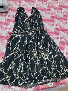 Black Sequence Party Dress