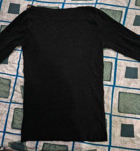 Elegant Black Knit Sweater