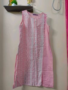 Pink Embroidered Kurta