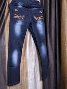 Boys Casual Black Mid Rise Jeans