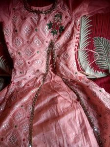 Heavy flared Cancan gown