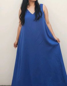 Elegant Blue Maxi Dress