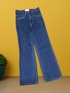 M@39 Size-28 Dark Blue Wide Leg Jeans