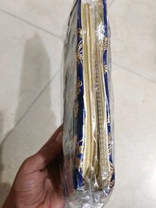 New Blue Embroidery Clutch