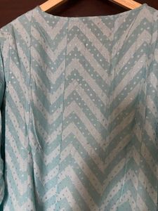 W Sky Blue Anarkali Low High Festive Kurta (16)x