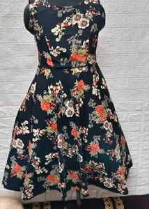 Floral Printed Dress Medium Size