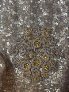 Teal Embroidered Kurta Set With Sequin And Beads