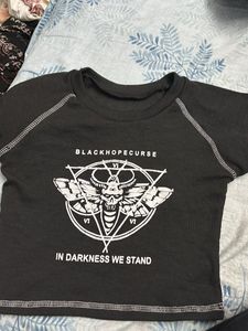 Black Hope Halloween Crop Top