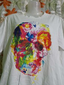 Floral Skull Graphic Tee