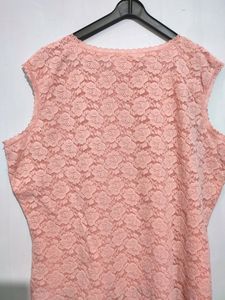 Pink Shell Lace Top