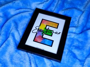 Alphabet Name Digital Art Frame (5x7in)