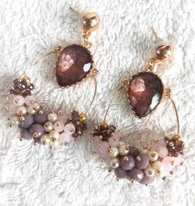 Crystal Beaded Drop Earrings