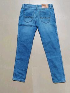 Blue Ripped Rugged Denim Jeans