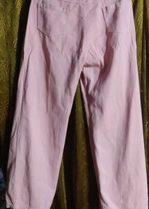 Pink Wide Leg Jeans