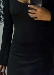 Chic Black Bodycon Mini Dress