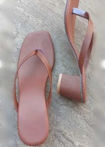 Tan Block Heel Sandals