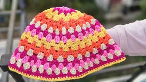 Crochet Colourful bucket Hat For Adults