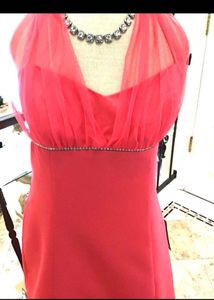 Coral Halter Maxi Dress ( negotiable)