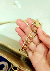 Beige Rhinestone Handbag