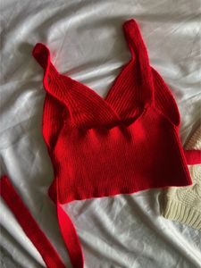 Red Crochet Top