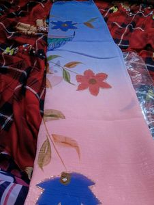 Pure Crush Georgette Hand Brush Paint Sarees