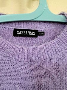 Sassafras Lavender Fuzzy Sweater