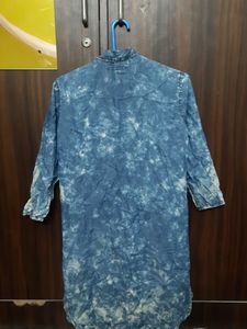 Blue HRX Tie-dye Long Shirt