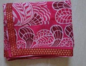 New Rose Pink Pure Cotton Saree💗