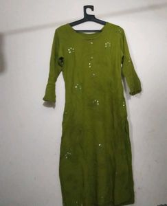 💓Green Embroidered Kurta💓