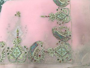 vintage Zardosi hand work saree