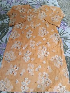 Orange Kurta Pant Set