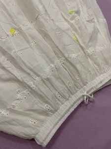 Boho White Embroidered Maxi Skirt