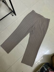 Grey Striped Trousers / Pants