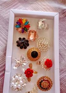 Fancy Party Wear Ring For Women Combo 12