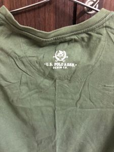 Men Olive Green Printed T-shirt