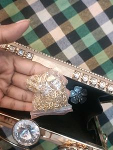 Luxury Golden Floral Pearl Clutch