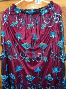 Floral Embroidered Skirt
