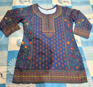 Floral Print Short Kurti