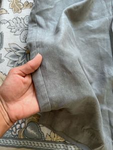 Grey suede Trouser