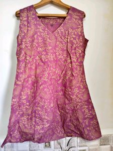 Elegant Purple Printed Kurta M/ L Size 36-38 in