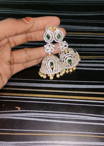 ONE GRAM GOLD White Stones Buttas..