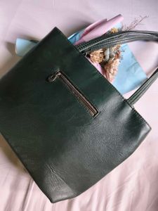 Stylish Dark Green Tote Bag
