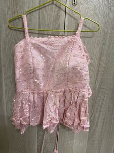 Baby Pink Embellished sharara set