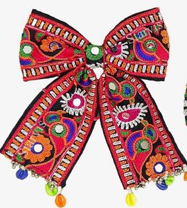Embroidered Hair Accessory Bow navratri