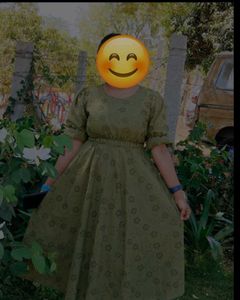 Celebrity inspired Olive Green Midi Dress