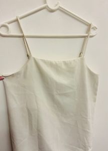 White Sleeveless Tank Top