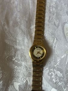 Golden Samsung watch